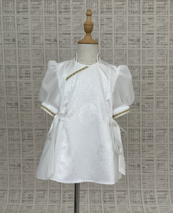 儿童蒙古族服装女孩夏季蒙古袍日常装女童蒙古族舞蹈演出服饰六一