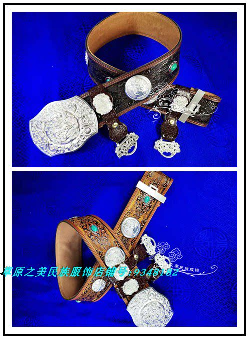 男士配饰腰封蒙古族手工皮带新品