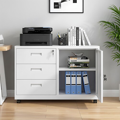 办公密码带锁抽屉工具储物文件柜