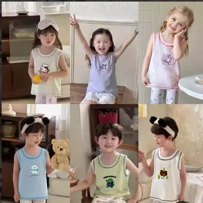 【花色随机】云氧暖绒 | 莱赛尔儿童无痕打底背心25875【蛋卷妈】,童装/婴儿装/亲子装,背心吊带,淘宝优惠券,粉丝福利购,淘宝优惠卷