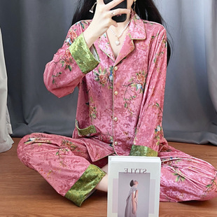 可外穿 高级优雅气质家居服套装 金丝绒睡衣女秋冬季 保暖2025新款