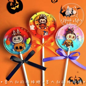 万圣节labubu棒棒糖大头可爱礼物可定制创意网红儿童糖果