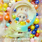 彩色labubu拉布布摇摇乐棒棒糖水晶糖创意网红手工礼物糖果零食