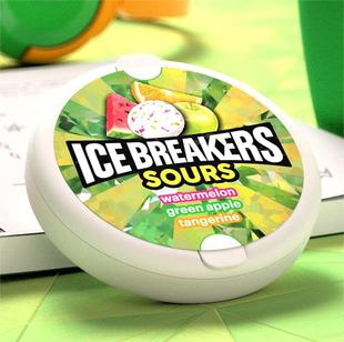3件包邮 好时Ice breakers sours草莓苹果西瓜酸糖薄荷糖42g 36g