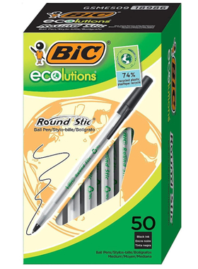 满20支包邮 PenBeat比克 BIC Ecolutions Round Stic 圆珠笔1.0mm