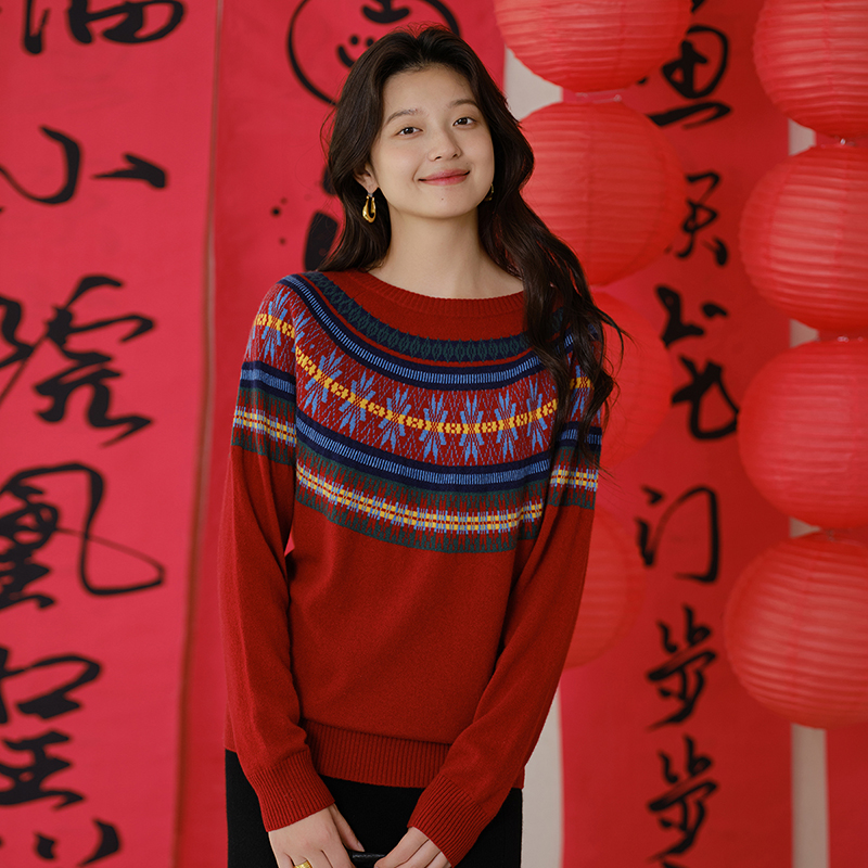 思诺芙德费尔岛100%山羊绒衫