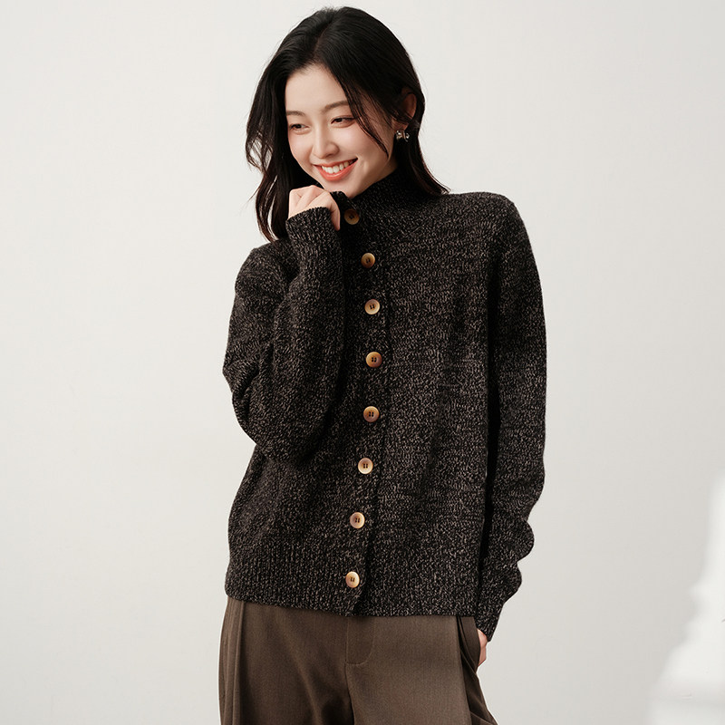 思诺芙德高领加厚绵羊毛开衫女25秋冬新款花纱山羊绒针织毛衣外套,女装/女士精品,毛针织衫,淘宝优惠券,粉丝福利购,淘宝优惠卷