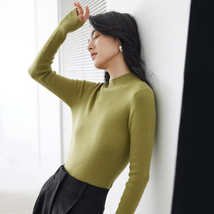 思诺芙德羊绒衫女半高领山羊绒毛衣打底衫羊绒25秋冬针织衫