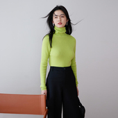 套头显瘦针织衫 思诺芙德羊绒衫 打底衫 高领修身 女25秋冬新款