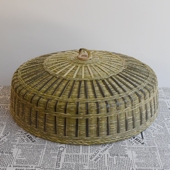 手工竹精编菜罩创意黑条大自然餐桌防尘菜罩绿色环保防蝇竹罩 包邮