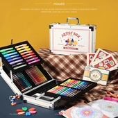 mobee儿童水彩笔画笔套装 礼盒绘画工具学生美术蜡笔六一生日礼物