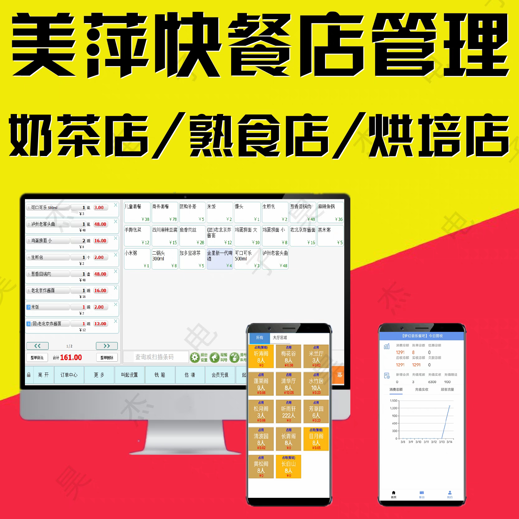 美平蔬菜水果店称重收银系统茶馆糕点西餐厅自助餐软件 可先试用