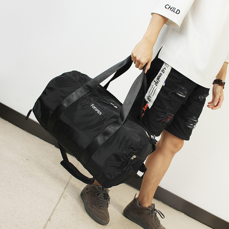 运动风健身单肩可放行李包