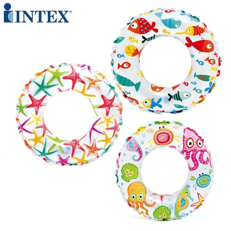 正品INTEX小号流行组浮圈儿童游泳圈救生圈泳圈腋下圈直径51CM