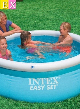 送电泵 正品INTEX-28101碟形充气水池 家庭大型儿童游泳池 大水池