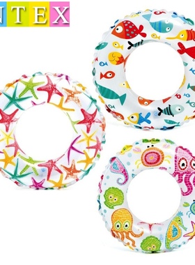 正品INTEX大号流行组浮圈儿童游泳圈救生圈泳圈腋下圈直径61CM