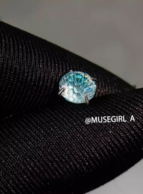 钛合金F136薄荷糖绿色烟花切耳钉养耳洞耳骨钉耳蜗钉耳环锆石耳饰