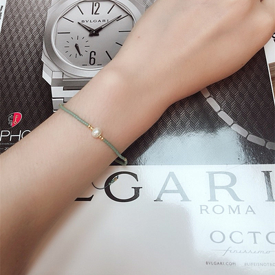 VIKIKO天然珍珠极细小手链茉莉色