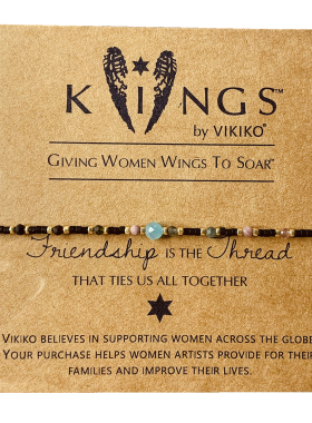 VIKIKO【智慧静心】串珠治愈水晶碧玺天河石黑色系女生细小手链