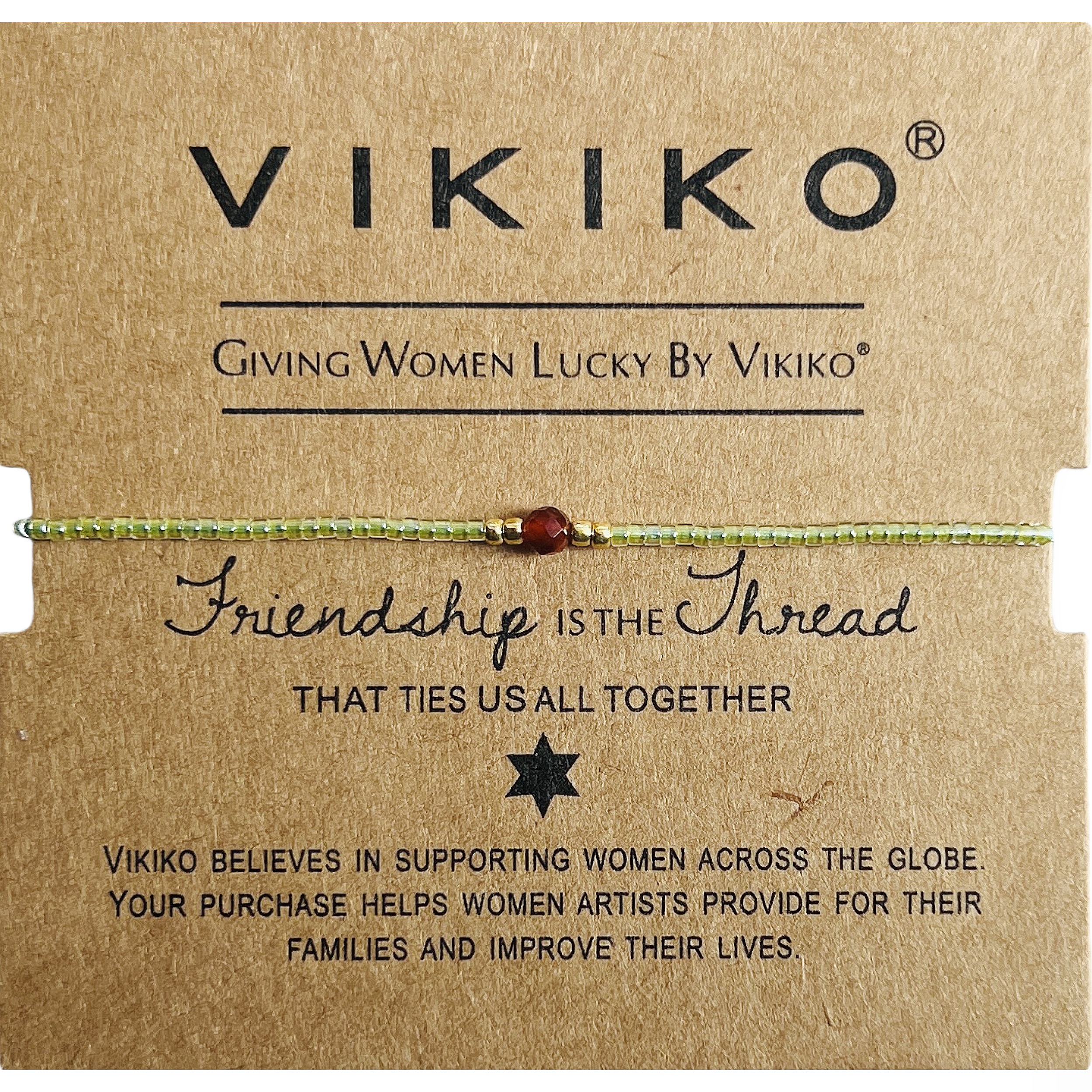 VIKIKO红玉髓玛瑙串珠小手链礼物