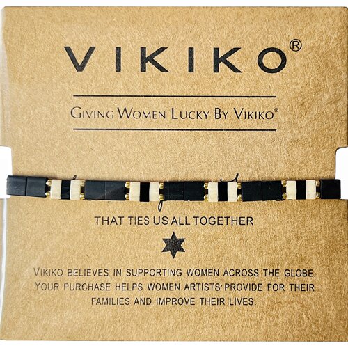 VIKIKO新品经典黑方块幸运手链