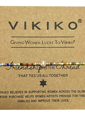 VIKIKO 新品缤纷彩 女生小众设计天然珍珠小手链饰品友谊礼物同款