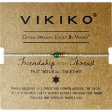 VIKIKO【财富】串珠手作天然绿玛瑙小珠串闺蜜友谊女生细小手链