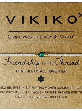 VIKIKO【财富】串珠手作天然绿玛瑙小珠串闺蜜友谊女生细小手链