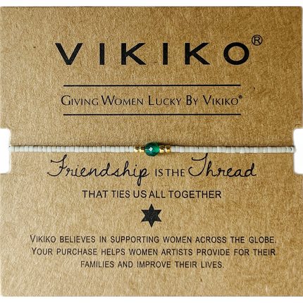 VIKIKO【财富】串珠手作天然绿玛瑙小珠串闺蜜友谊女生细小手链