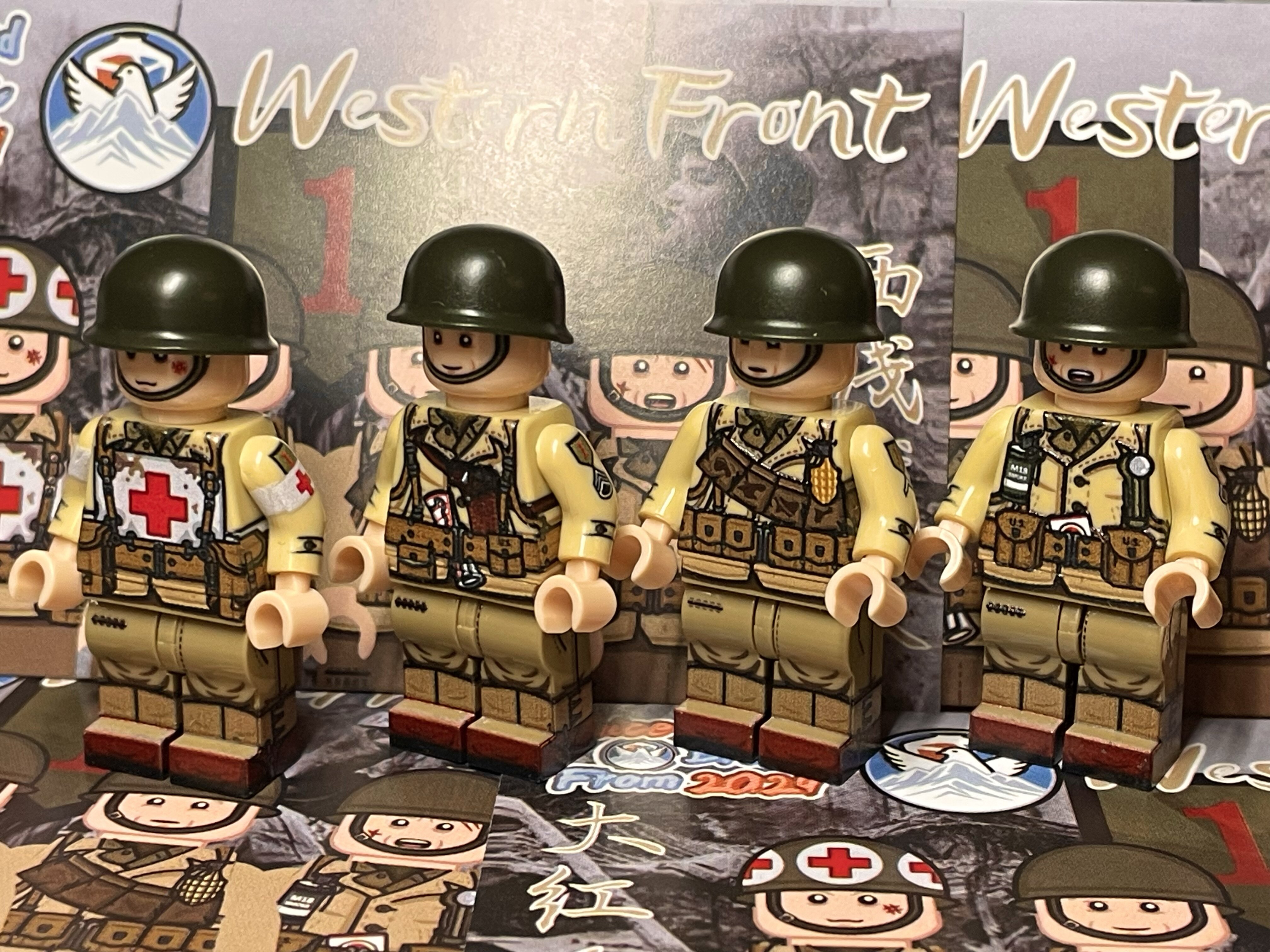 thumbnail for Yuguo Brick Western Line Series New Product: Bright Red First Master UV Six-Sided Printed Building Block Figurine