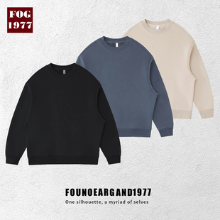 FOG自发热加绒圆领卫衣宽松廓形落肩保暖加厚多巴胺咖啡美式 潮牌