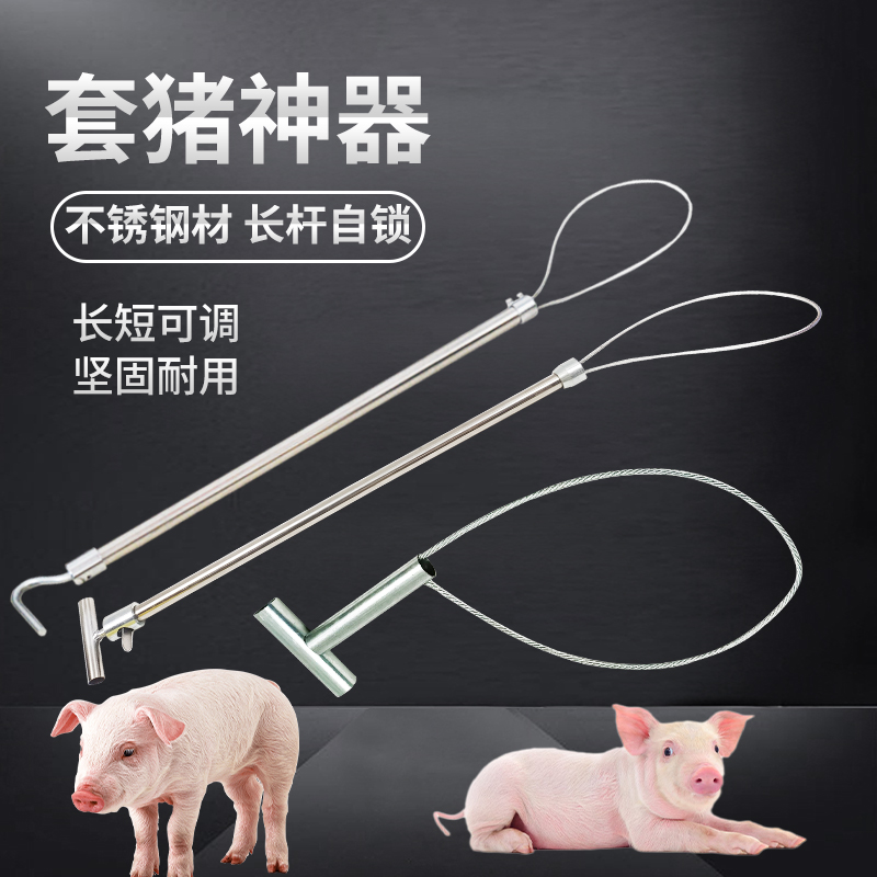 套猪器不锈钢猪用保定器捕猪套子拉猪金属加厚猪嘴固定器抓猪神器