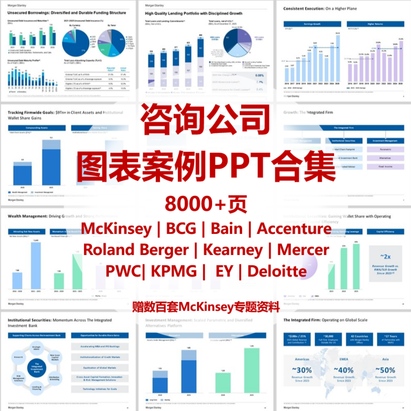 波士顿 贝恩MBB埃森哲BCG咨询公司McKinsey麦肯锡PPT模板casebook