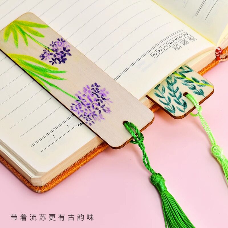 儿童木质空白书签手工diy材料古典中国风小学生用创意自制小礼物