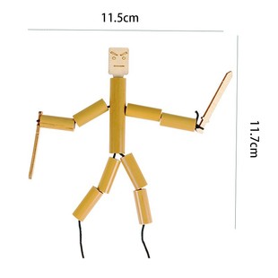 竹节人材料包 课外课小学生DIY竹节人创意动手竹质工艺品空心竹管