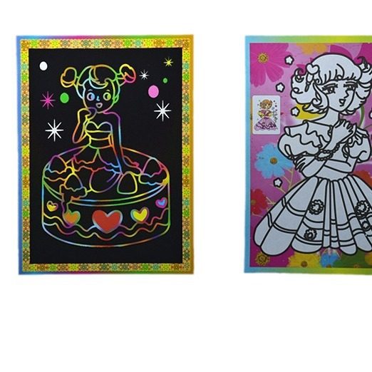 中号32开DIY卡通彩色刮