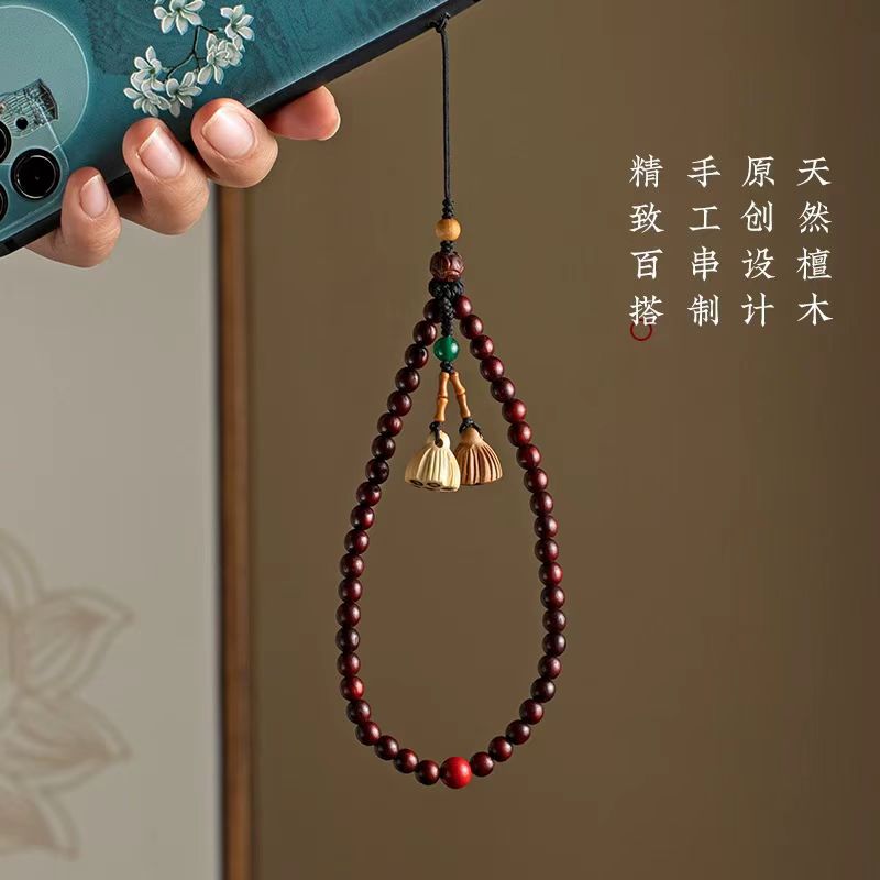 新中式手机链 挂件挂饰 精致古风礼物葫芦手串新朱砂手机链高品质