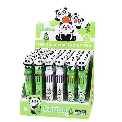 可爱卡通熊猫按动笔创意