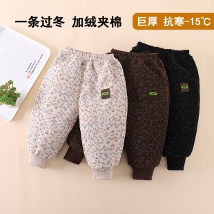 子女童时尚 女宝宝棉裤 三层夹棉超厚北方过冬外穿裤 新款 洋气潮 冬装
