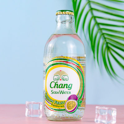 泰国进口chang象牌泰象苏打水325ml*24瓶整箱百香果味气泡水包邮