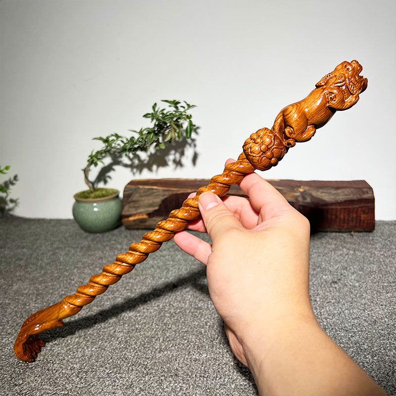 老挝黄花梨木雕寿星抓背神器痒痒挠不求人抓痒器高端红木背部挠痒