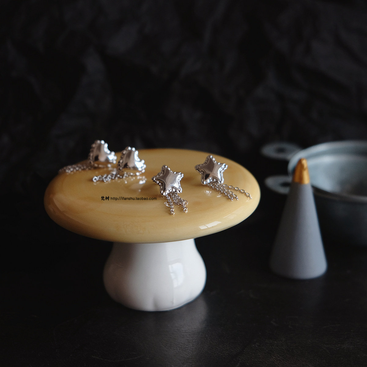 梵树For handmade-《生日会》925银 星星和爱心气球流苏耳环,饰品/流行首饰/时尚饰品新,耳钉,淘宝优惠券,粉丝福利购,淘宝优惠卷