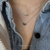 handmade kokoro S999纯银 梵树For 迷你爱心项链 银珠项链