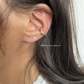 handmade 安静时光 925银 梵树For 自然风格 哑光基础耳骨夹