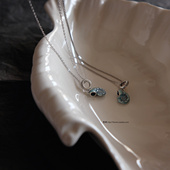 梵树For 蓝色鹦鹉螺海螺项链 925纯银 handmade 北岛来信