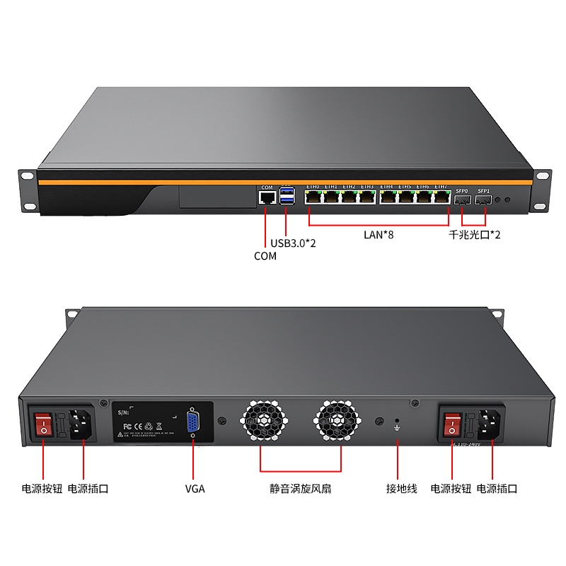 ROSlinux双电源光纤软路由