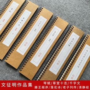 文征明千字文琴赋草堂十志滕王阁序清静经小楷字帖毛笔书法临摹卡