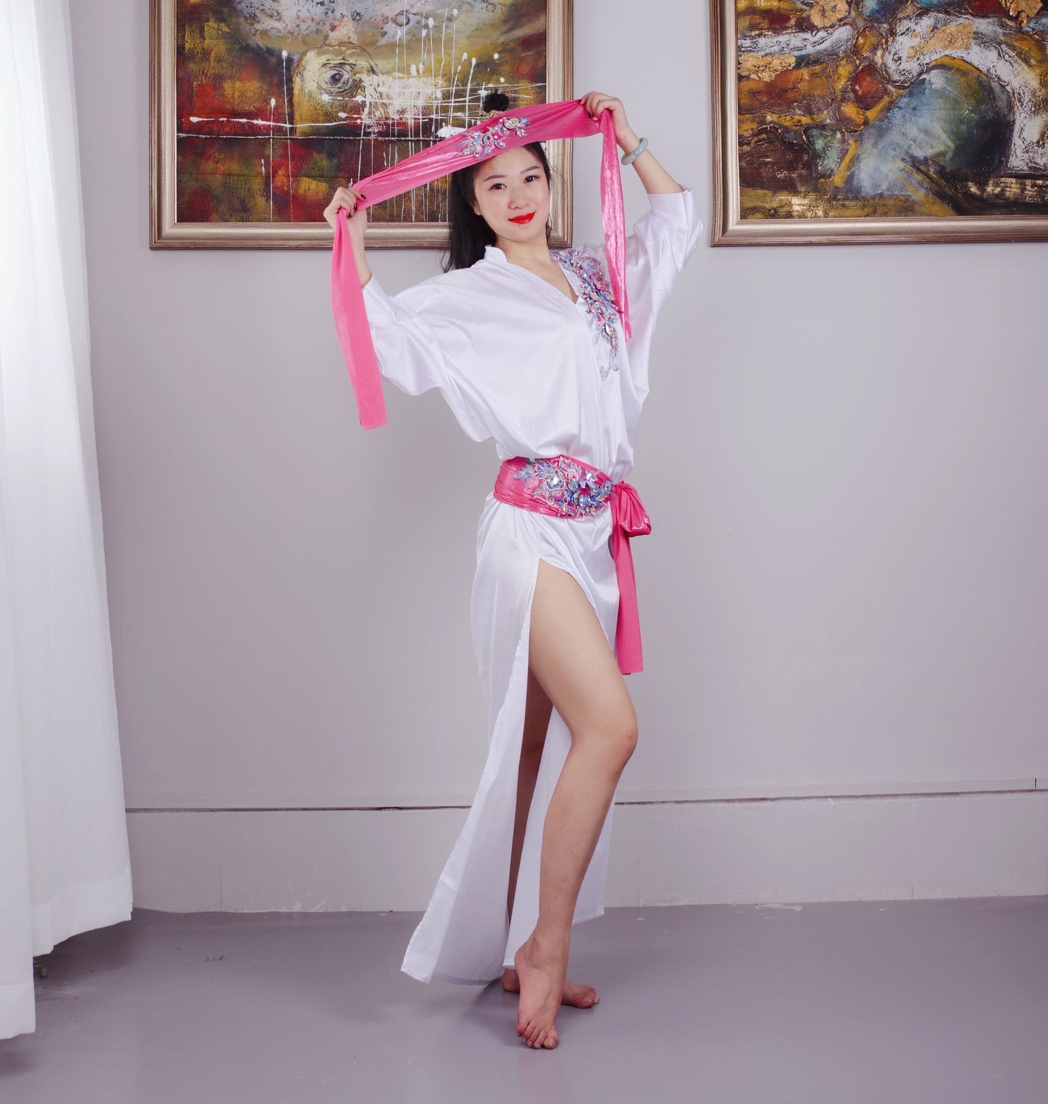 新款肚皮舞东方舞练功服民俗袍子