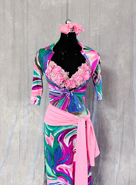 新款肚皮舞练习服练功服民俗袍子balady saidi shabby比赛团体2