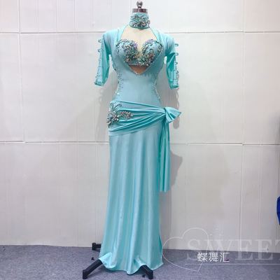 新款肚皮舞演出服表演服比赛民俗重工袍子balady saidi shabby
